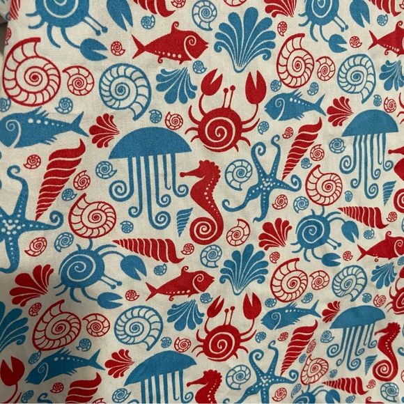 Kennington Ltd | Red White & Blue Sea Life Button Down Shirt - Picture 4 of 6